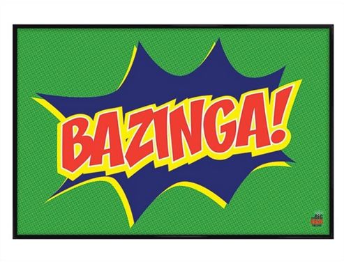 Image of Gloss Black Framed The Big Bang Theory Bazinga! Poster