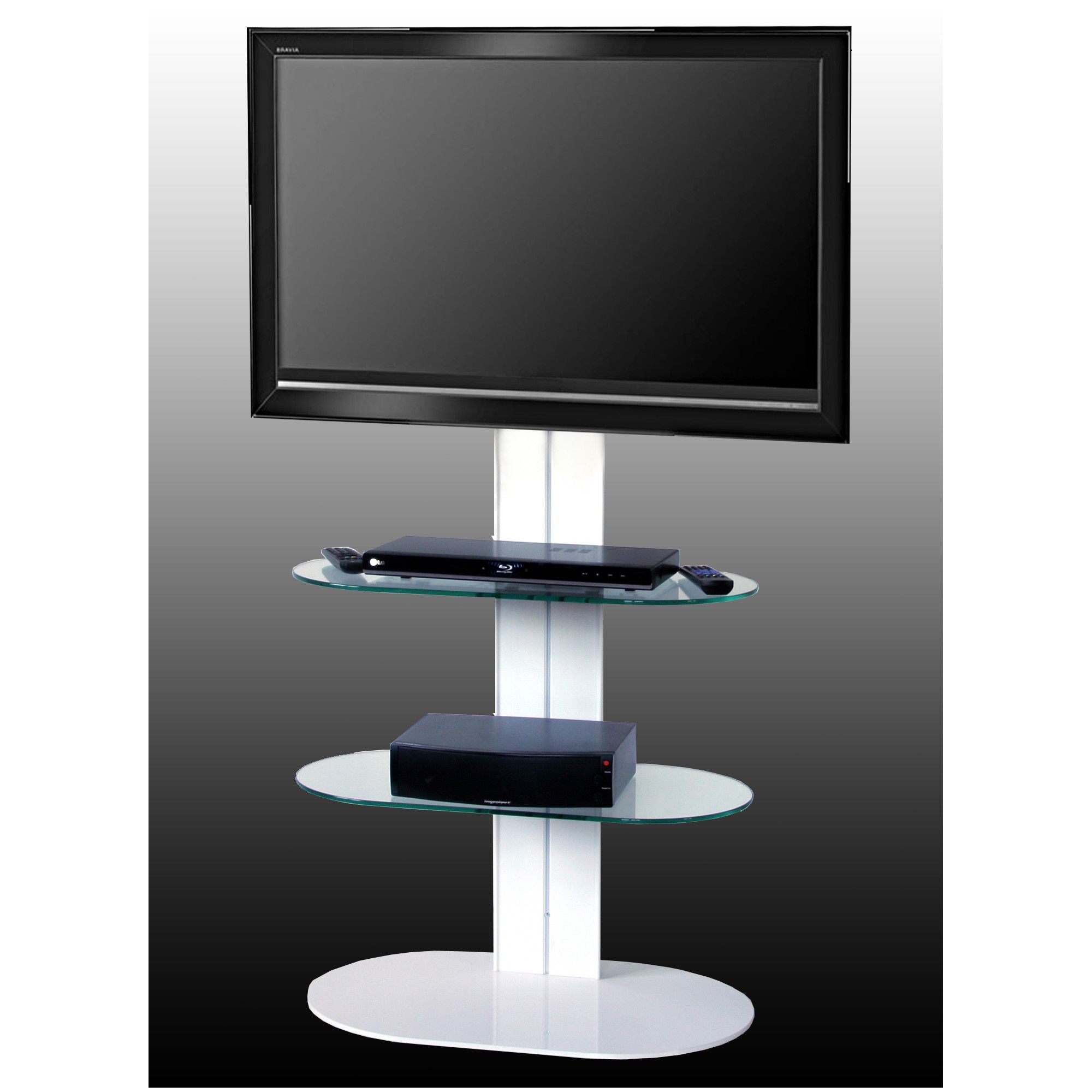 OMB Totem 1500 TV Stand - White at Tesco Direct