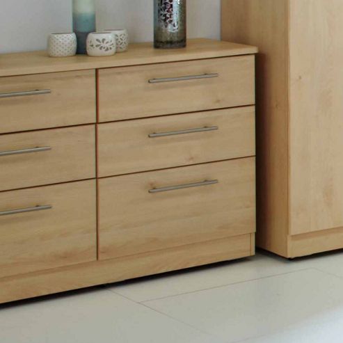 Image of Welcome Furniture Sherwood 6 Drawer Midi Chest - Maple