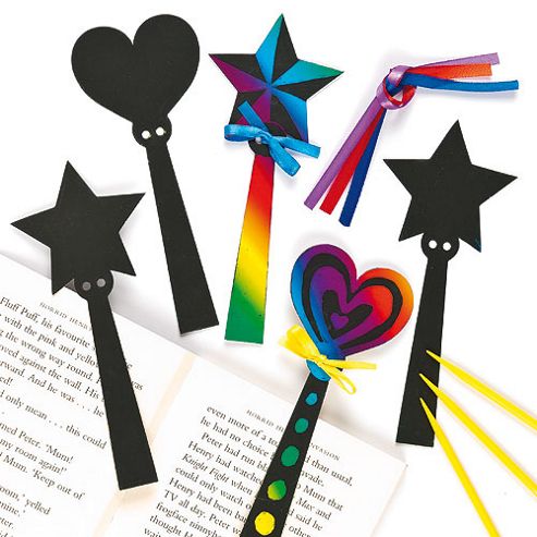 Image of Magic Wand Scratch Art Bookmarks (pack Of 12)