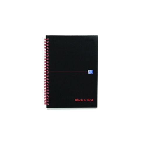 Image of Black N Red Book Wirebound 90gsm Ruled And Perforated 140pp A5 Ref 100080220 [pack 5]