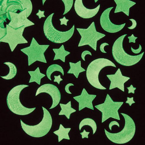 Image of Glow In The Dark Moon & Star Stickers(pack Of 120)