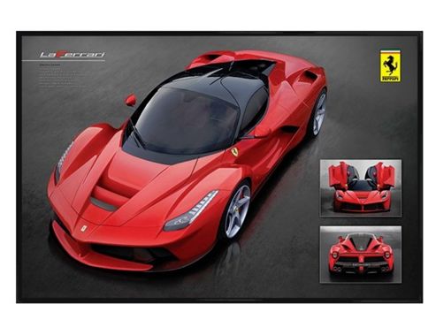 Image of Ferrari Gloss Black Framed Laferrari Poster