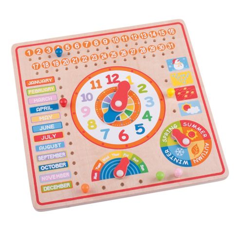 Image of Bigjigs Toys Bj526 Calendar, Clock Days And Months