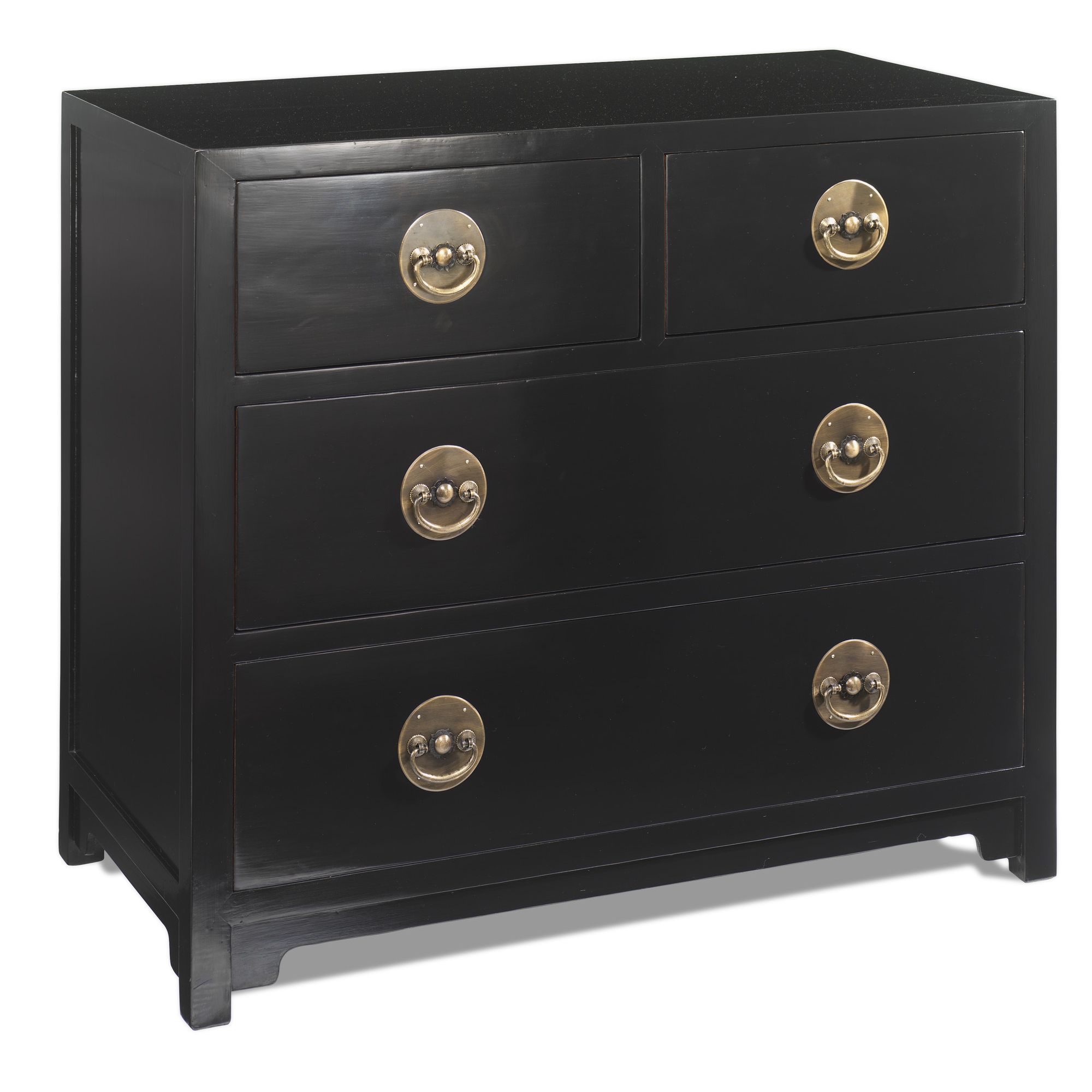 Shimu Chinese Classical Large Chest of Drawers - Black Lacquer at Tesco Direct
