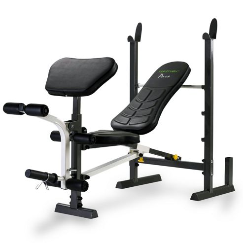 Image of Tunturi Pure Compact Weight Bench And Rack With Folding Design