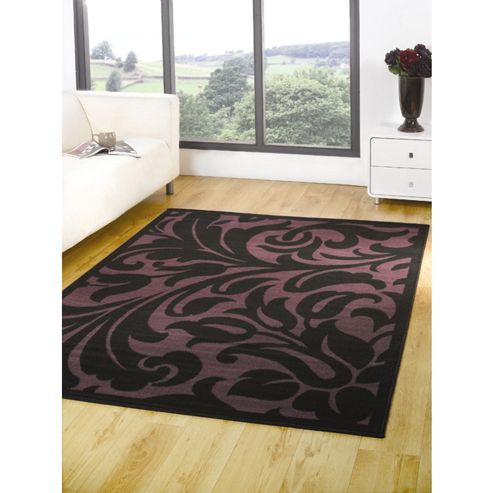 Image of Element Warwick Black/purple 160x220 Cm Rug