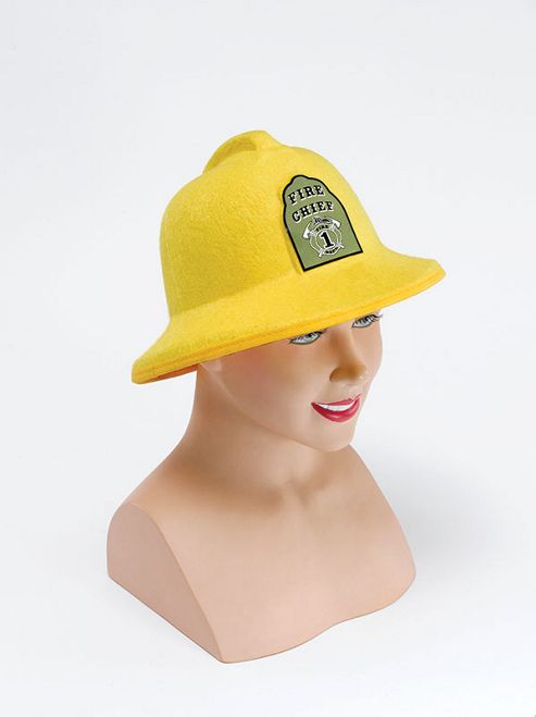 Image of "fireman Helmet. Felt, W/ Badge"