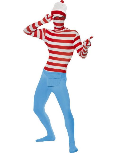 Image of Where's Wally Second Skin Costume Medium