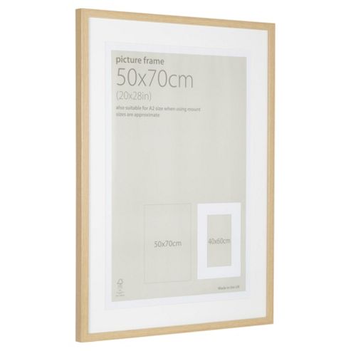 Image of Picture Frame 50 X 70cm, Light Wood