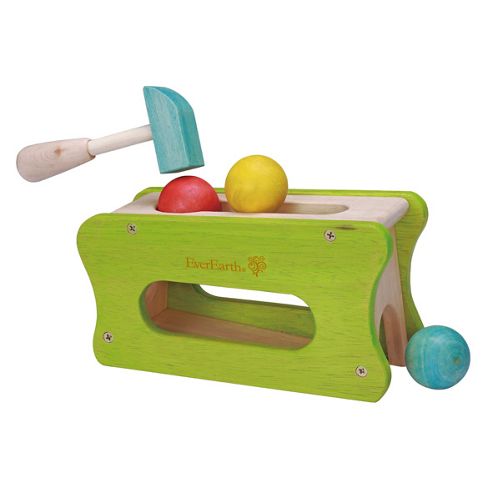 Image of Everearth Ball Pound Natural Wood Toy 18m+