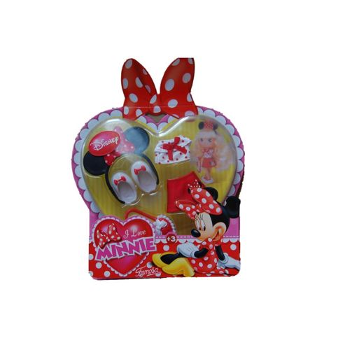 Image of I Love Minnie Basic Dresses White Shoes, White Top, Red Skirt