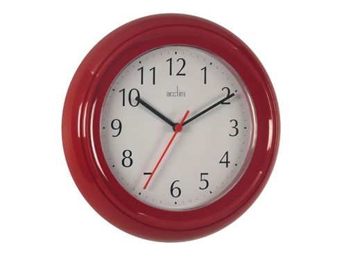 Image of Acctim 21414 Wycombe Wall Clock Red