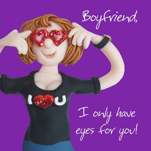 Image of Holy Mackerel Boyfriend, I Only Have Eyes For You Greetings Card
