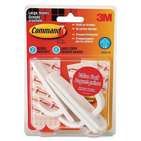 Image of 3m Removable Utility Hooks With Command Adhesive 17003c-vp