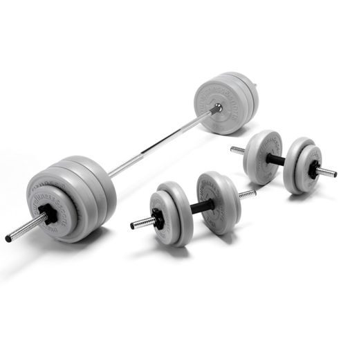 Image of Pure Fitness & Sports 50kg Weight Set Standard Vinyl Plates