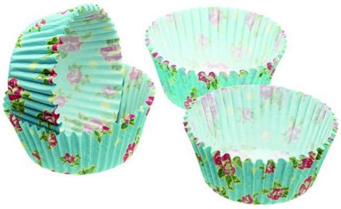 Image of Pack Of Sixty Vintage Rose Cupcake Cases