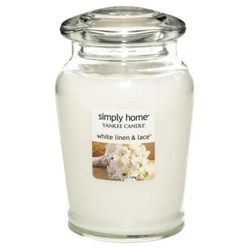 Image of Yankee Candle Jar White Linen & Lace, Medium