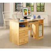 Aspect Design Touch Round Solid Pine Workstation