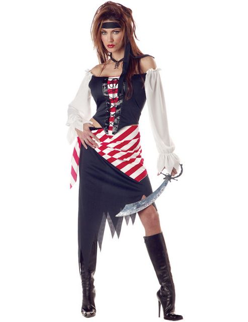 Image of Adult Ruby The Pirate Beauty Pirate Costume Medium