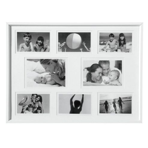 Image of Photo Frame - With Eight Apertures - White