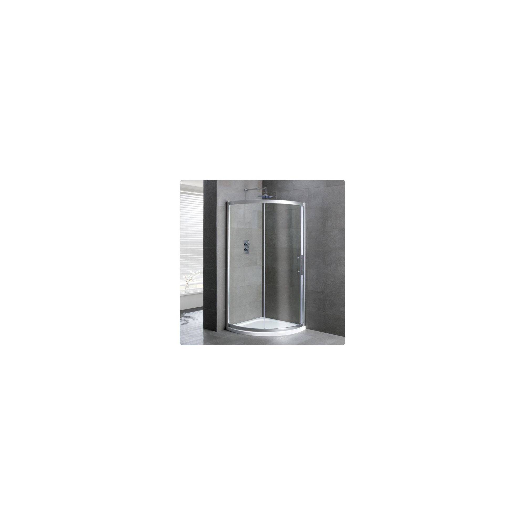 Duchy Select Silver 2 Door Quadrant Shower Enclosure 900mm, Standard Tray, 6mm Glass at Tesco Direct