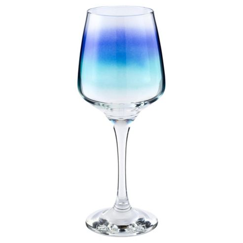 Image of Tesco Blue Spray Large Glass Wine