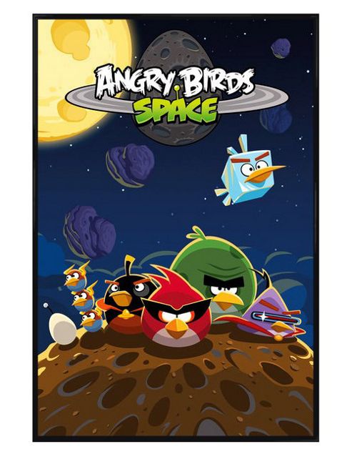 Image of Angry Birds Gloss Black Framed Space Poster