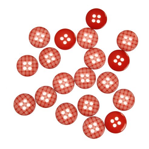 Image of Button Matchbook - Gingham Red