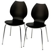 Candy Pair Of Chairs White / Black