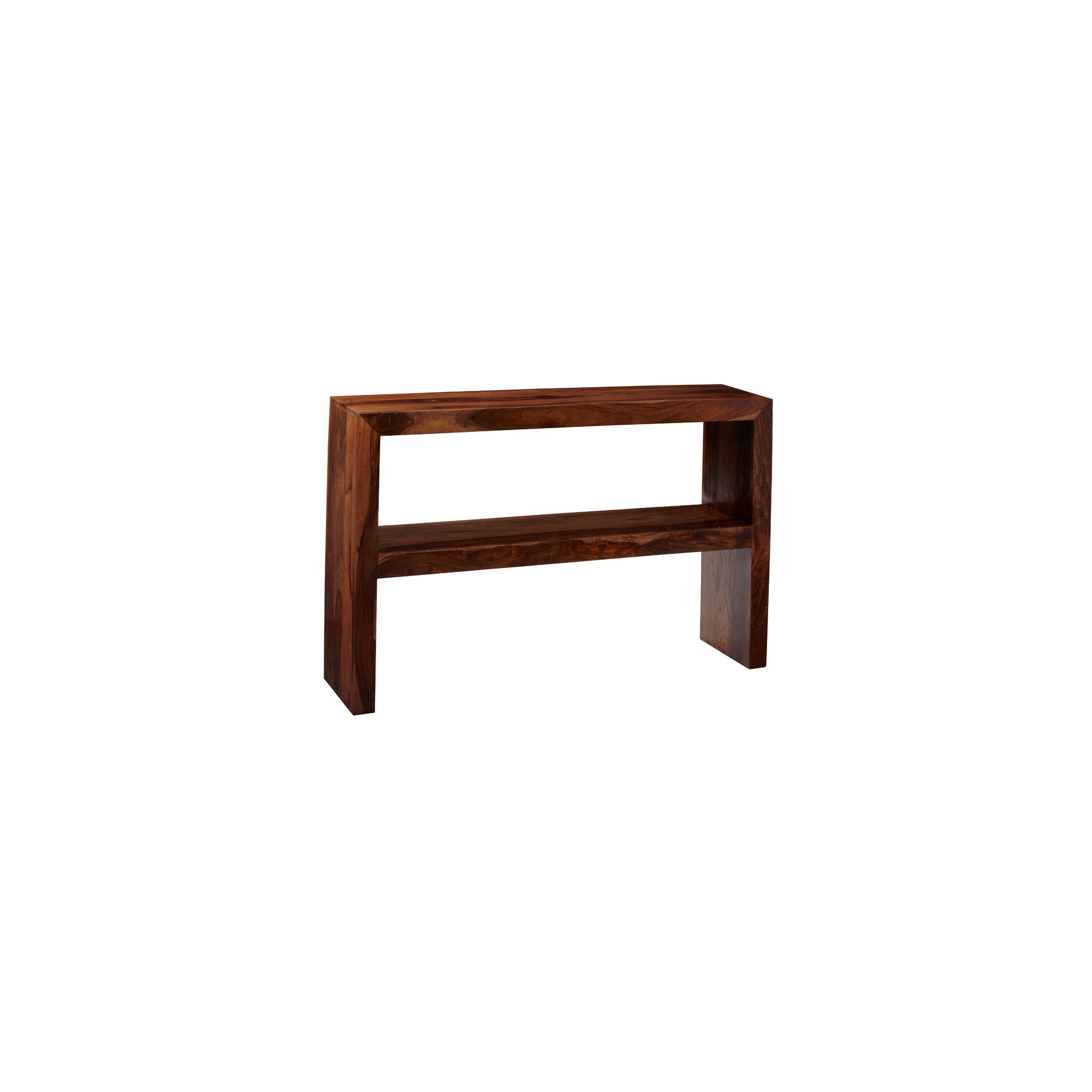 Indian Hub Cube Sheesham Console Table with Shelf at Tesco Direct