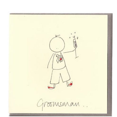 Image of Groomsman Wedding Card And Gift Tag