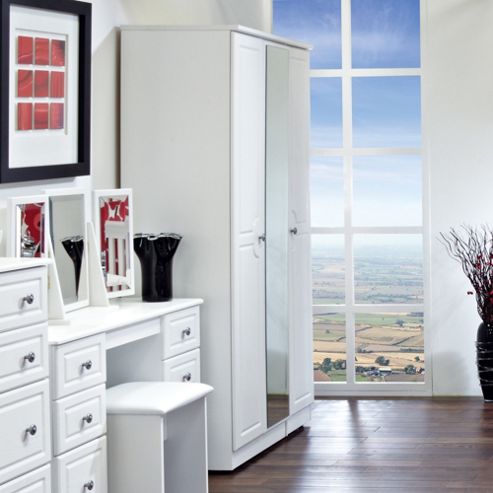 Image of Welcome Furniture Pembroke 76.2 Cm Plain Midi Wardrobe - Cream