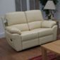 Furniture Link Monzano Two Seat Reclining Sofa in Ivory - Black