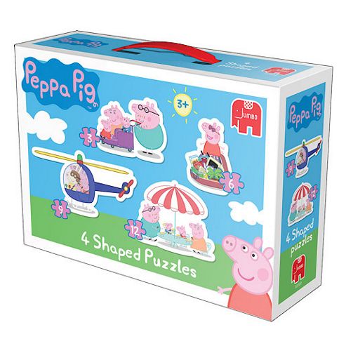 Image of Peppa Pig 4 In 1 Shaped Jigsaw Puzzles