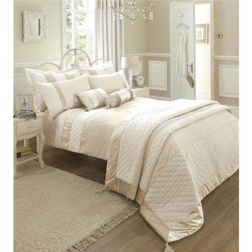 Image of Catherine Lansfield Classique Bolster Cushion 16x56cm Cream