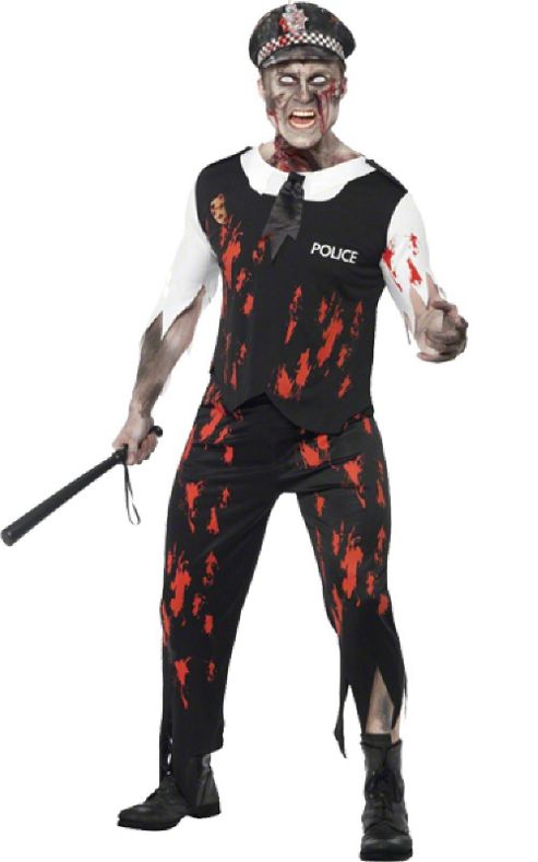 Image of Zombie Policeman - Adult Cotume Size: 42-44