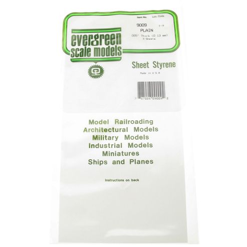 Image of Evergreen Styrene Sheet Plain 0.13mm (0.005")