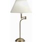 The Lighting & Interiors Group Swing Arm Table Lamp - Antique Brass - Cream Cotton