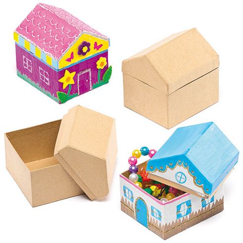 Image of House Card Craft Boxes (pack Of 4)