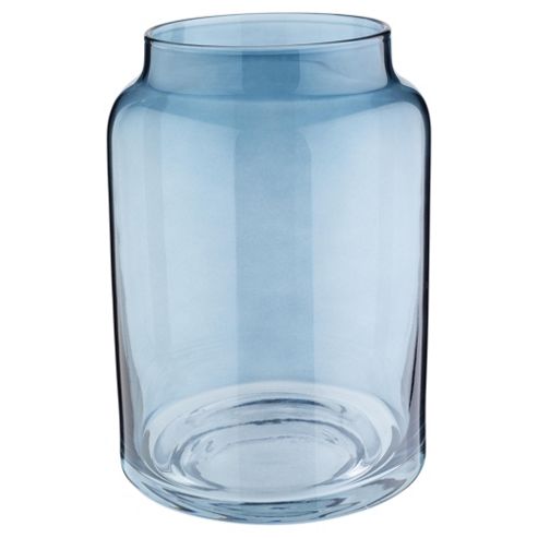 Image of Tesco Hurricane Candle Jar, Blue
