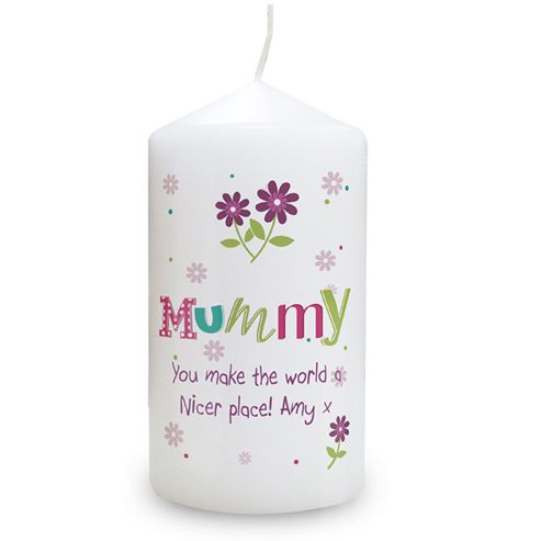 Image of Personalised Patchwork Flower Candle