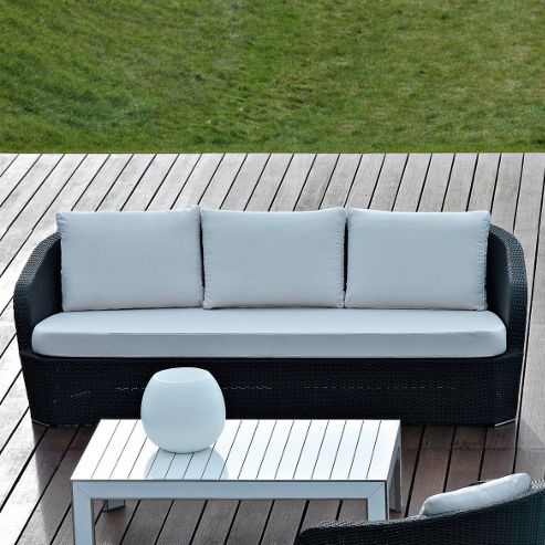 Image of Varaschin Gardenia 3 Seater Sofa By Varaschin R And D - White - Panama Orange