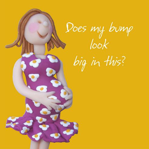 Image of Holy Mackerel Congratulations. New Baby. Does My Bump Look Big In This Greetings Card