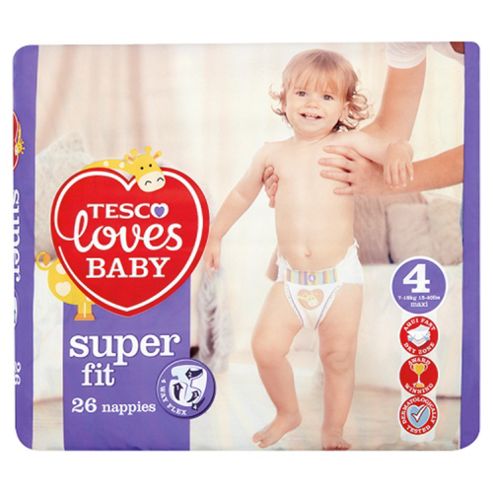 Image of Tesco Loves Baby Super Fit Size 4 Maxi Carry Pack 26