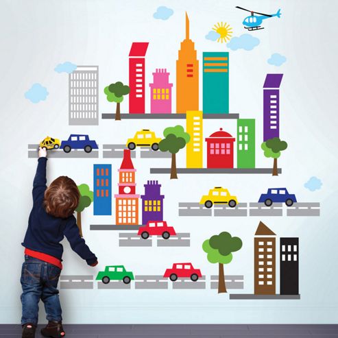 Image of City Scape Giant Children's Wall Stickers
