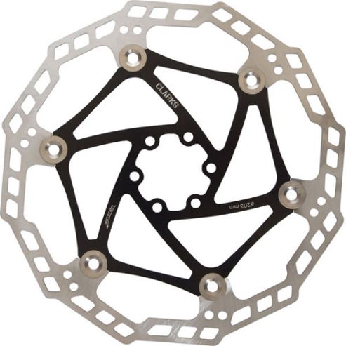 Image of Clarks Disc Brake Floating Inchliteweightinch Rotor In Black - 160mm
