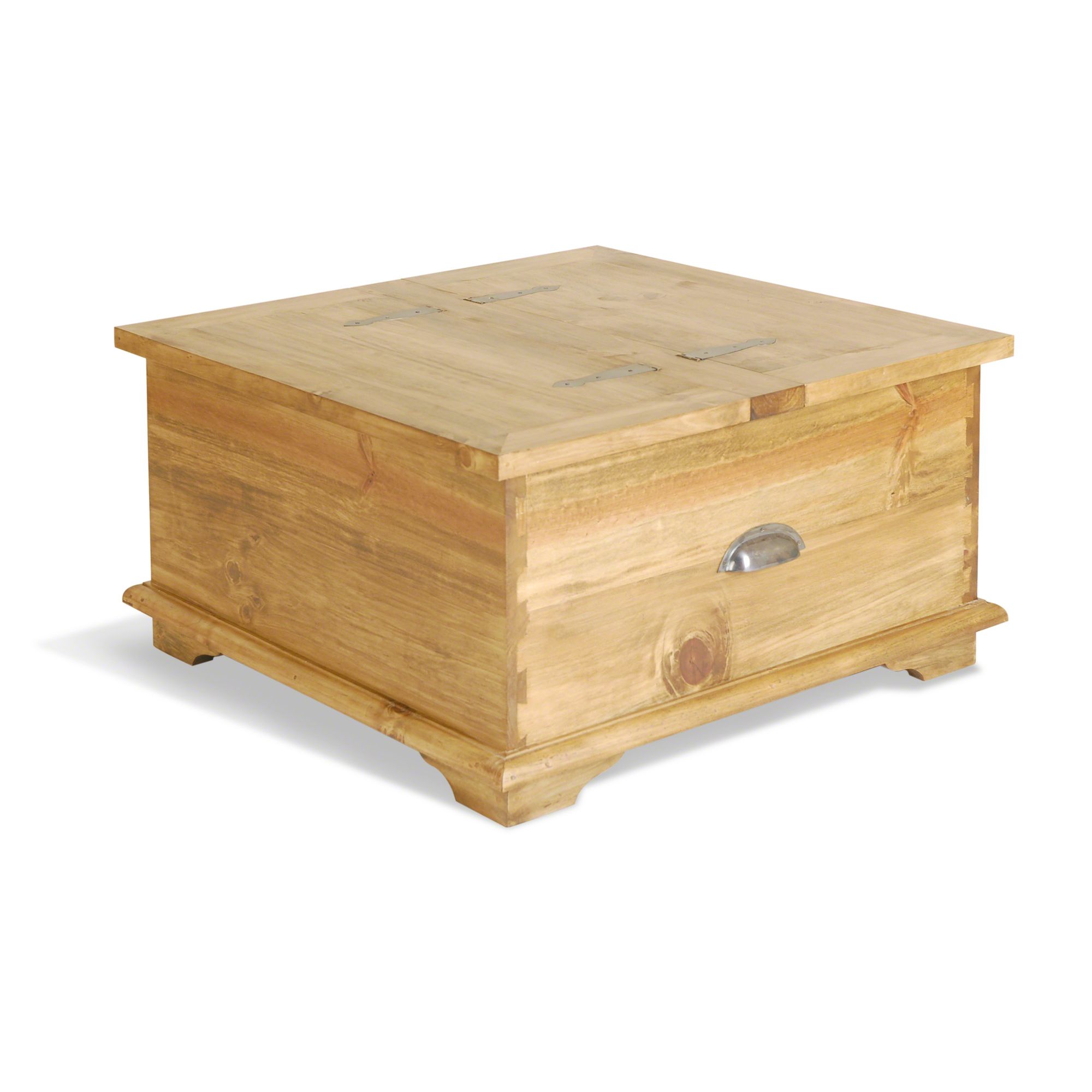 Oceans Apart Vintage Pine Square Trunk Coffee Table at Tesco Direct