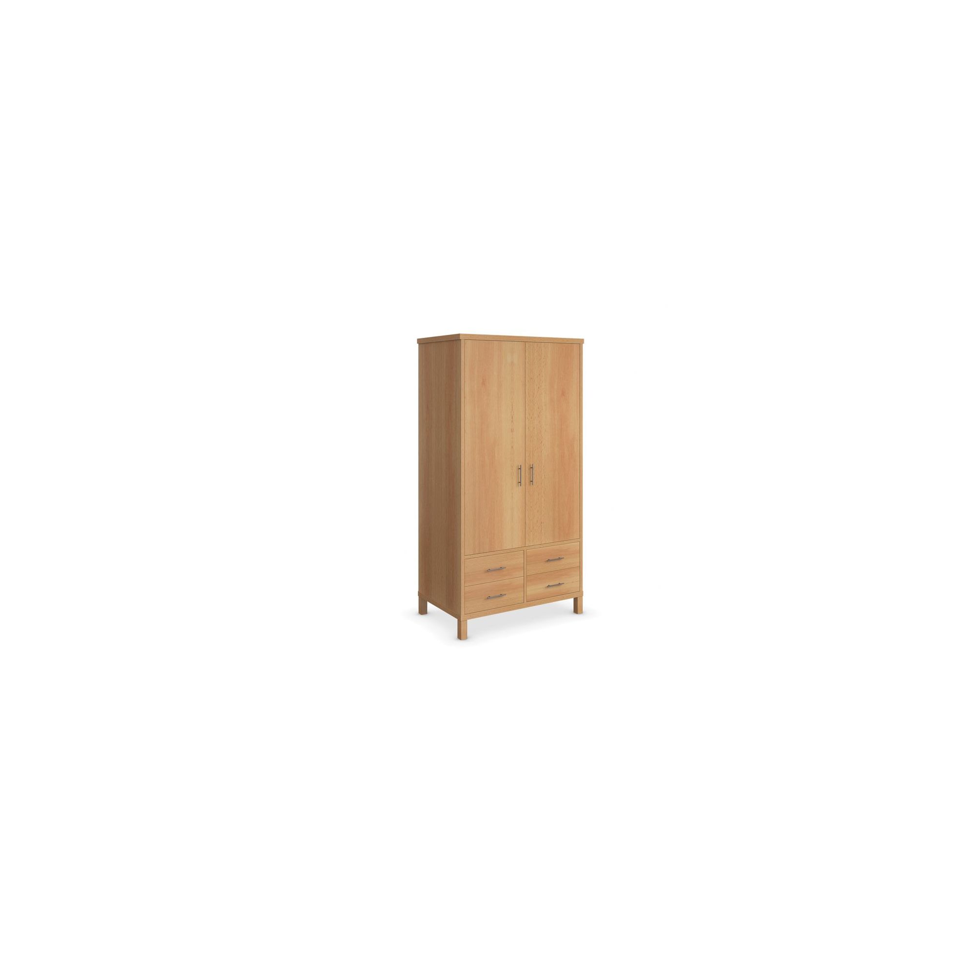 Urbane Designs Vettori Beech Bedroom 2 Door 4 Drawer Wardrobe at Tesco Direct