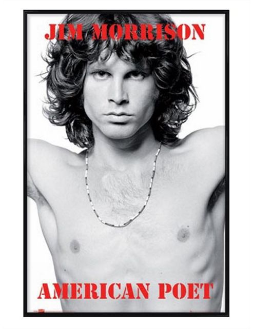 Image of Gloss Black Framed The Doors Jim Morrison American Poet Poster